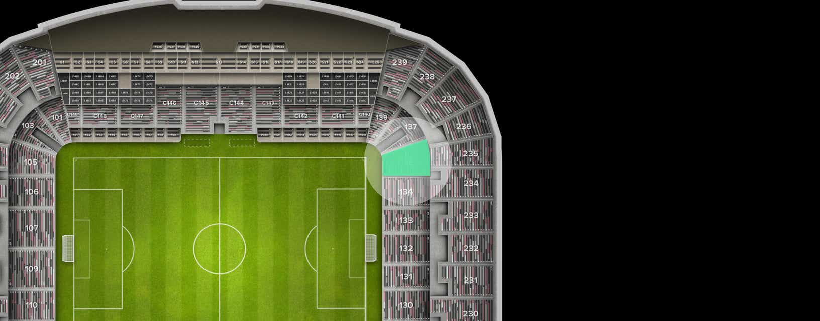 Seat view from Lower Goal
