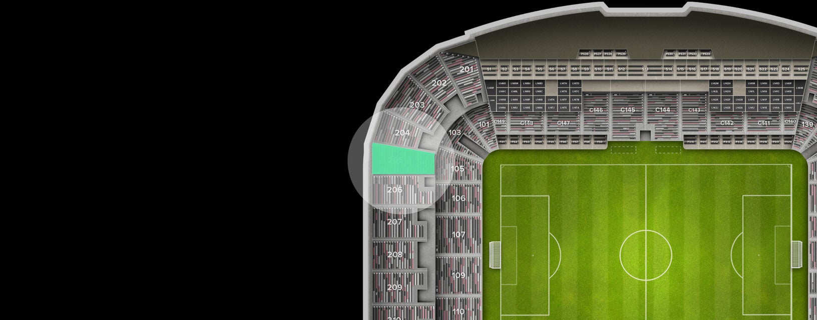 Seat view from Upper Goal