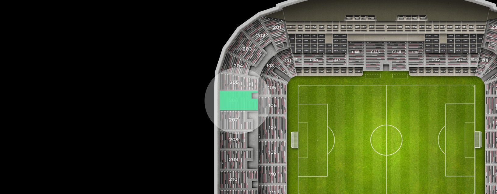 Seat view from Upper Goal