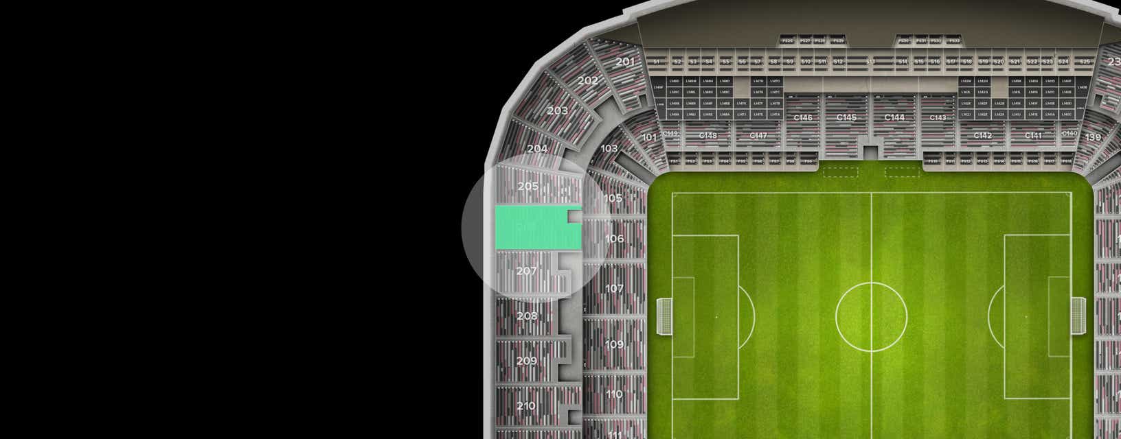 Seat view from Upper Goal