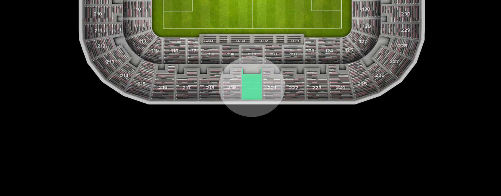 Seat view from Upper Sideline