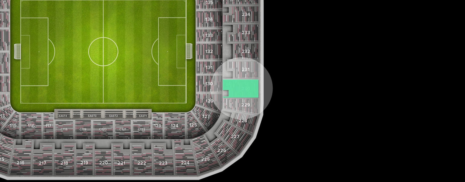 Seat view from Upper Goal