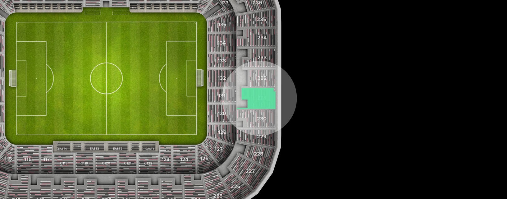 Seat view from Upper Goal