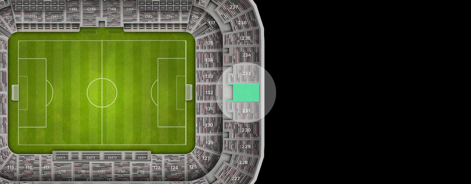Seat view from Upper Goal