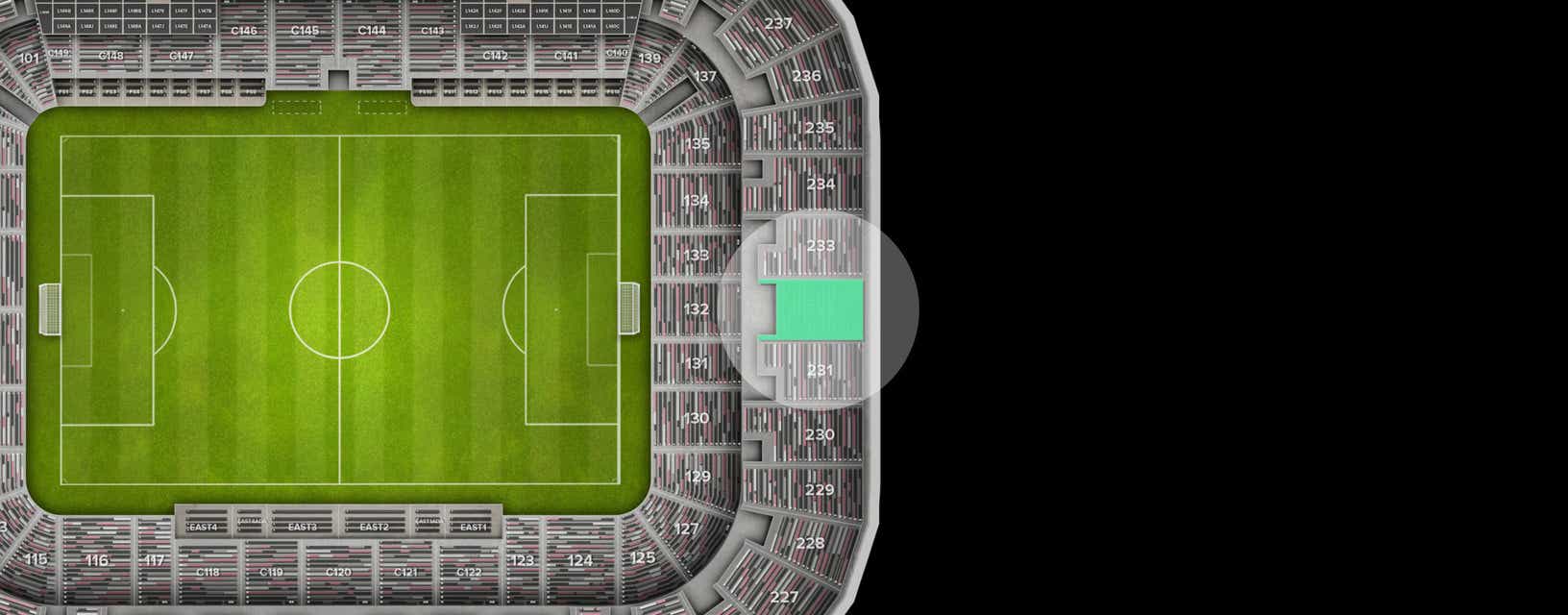 Seat view from Upper Goal