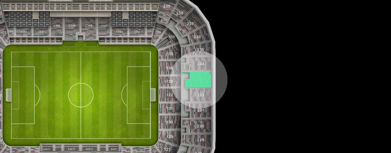 Seat view from Upper Goal