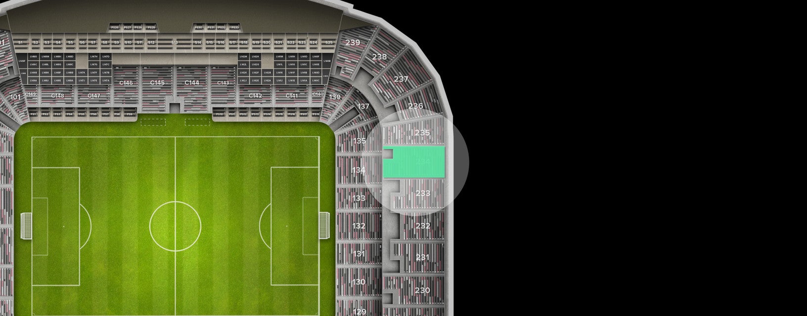 Seat view from Upper Goal