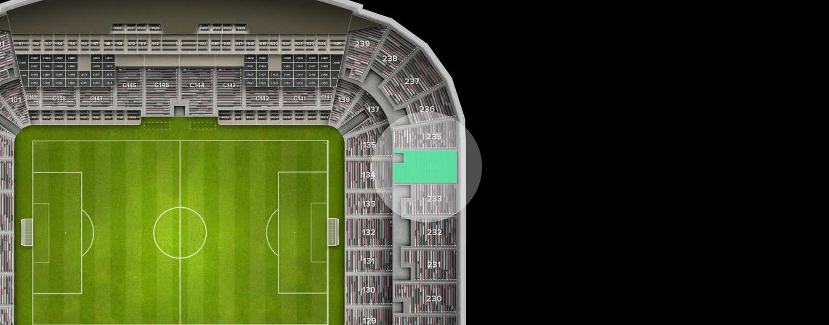 Seat view from Upper Goal