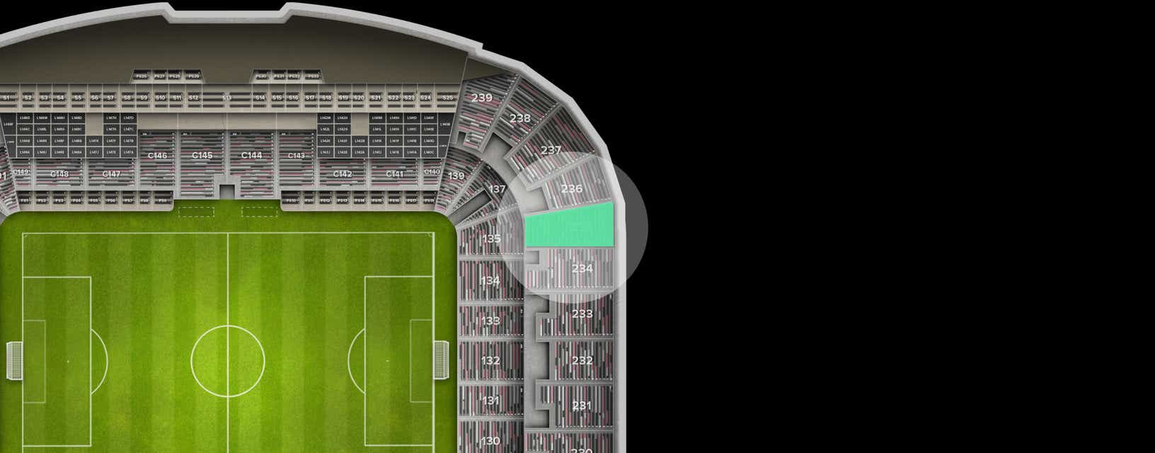 Seat view from Upper Goal