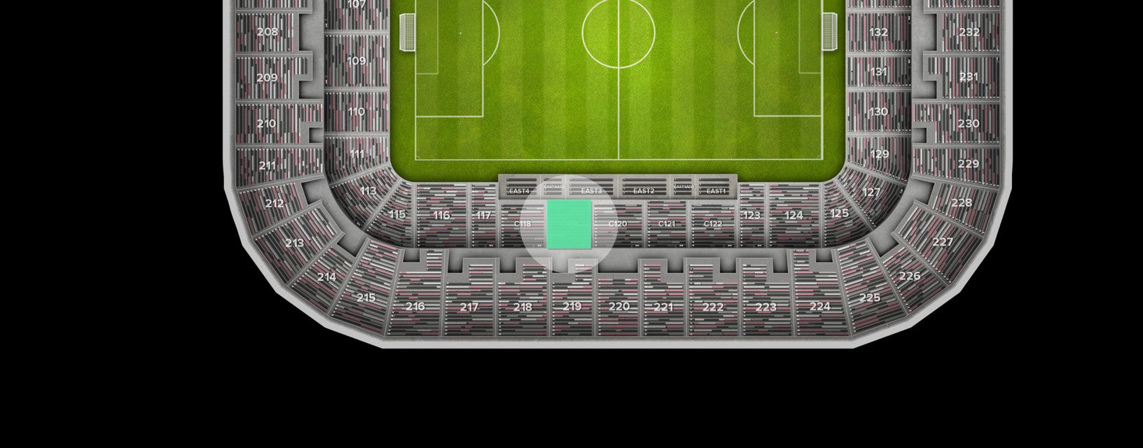 Seat view from Club