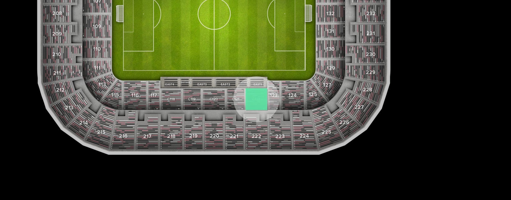 Seat view from Club