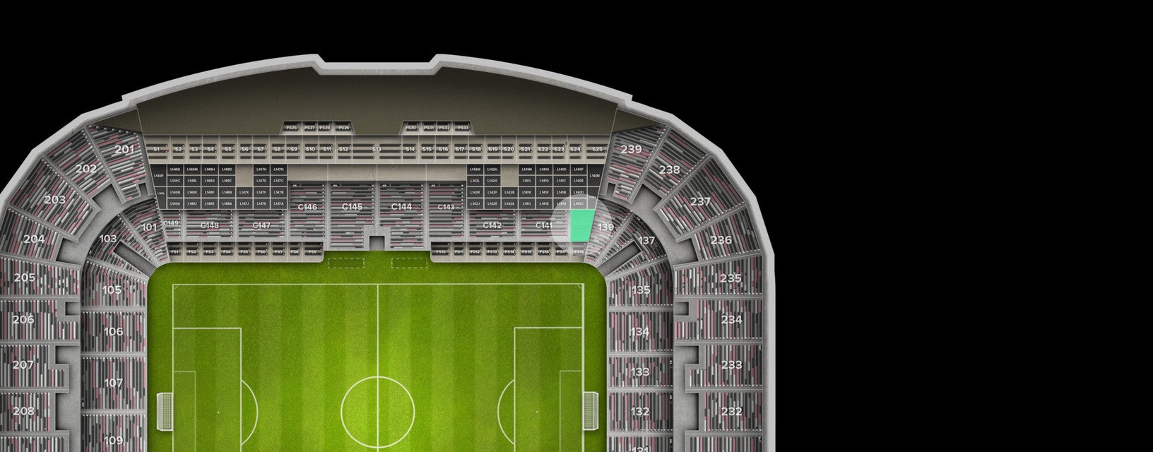Seat view from Club
