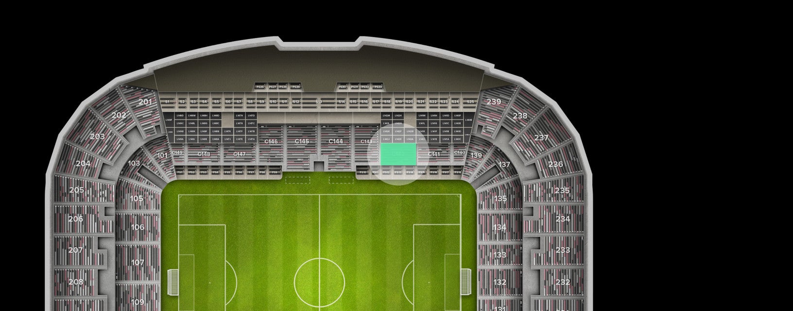 Seat view from Club
