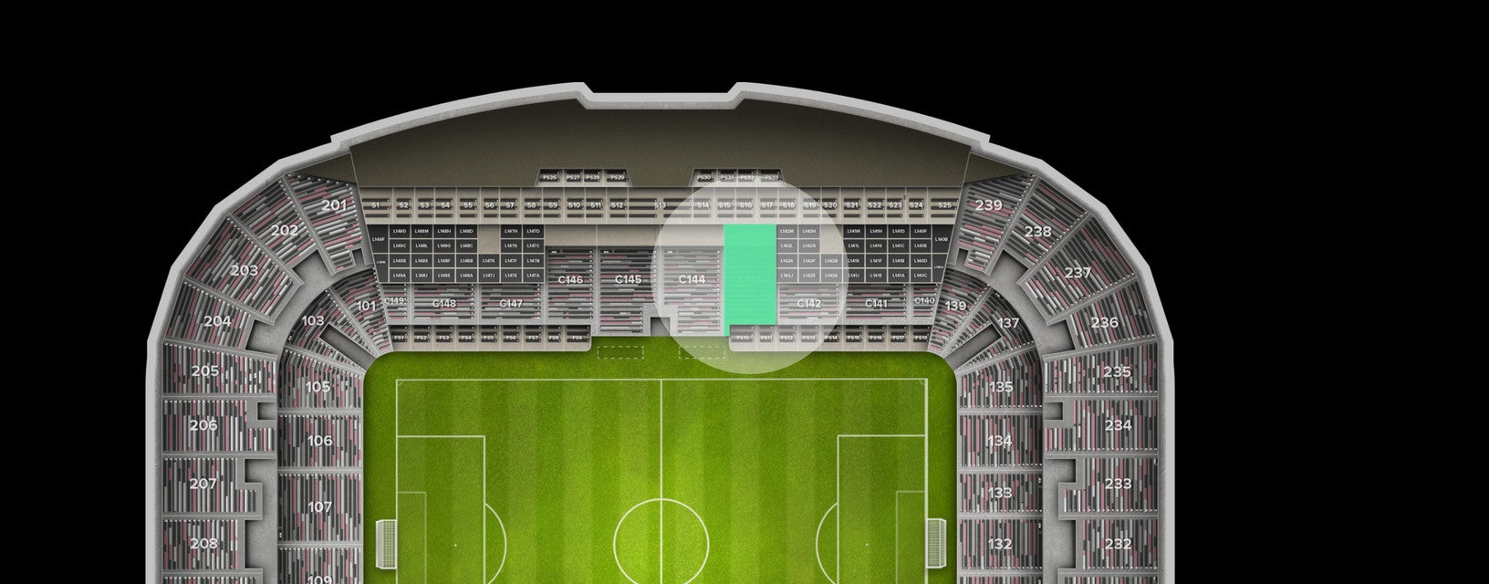 Seat view from Club