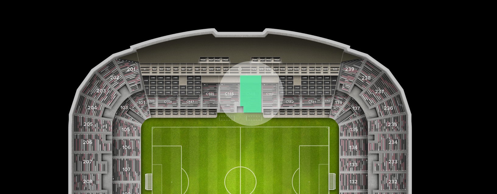 Seat view from Club