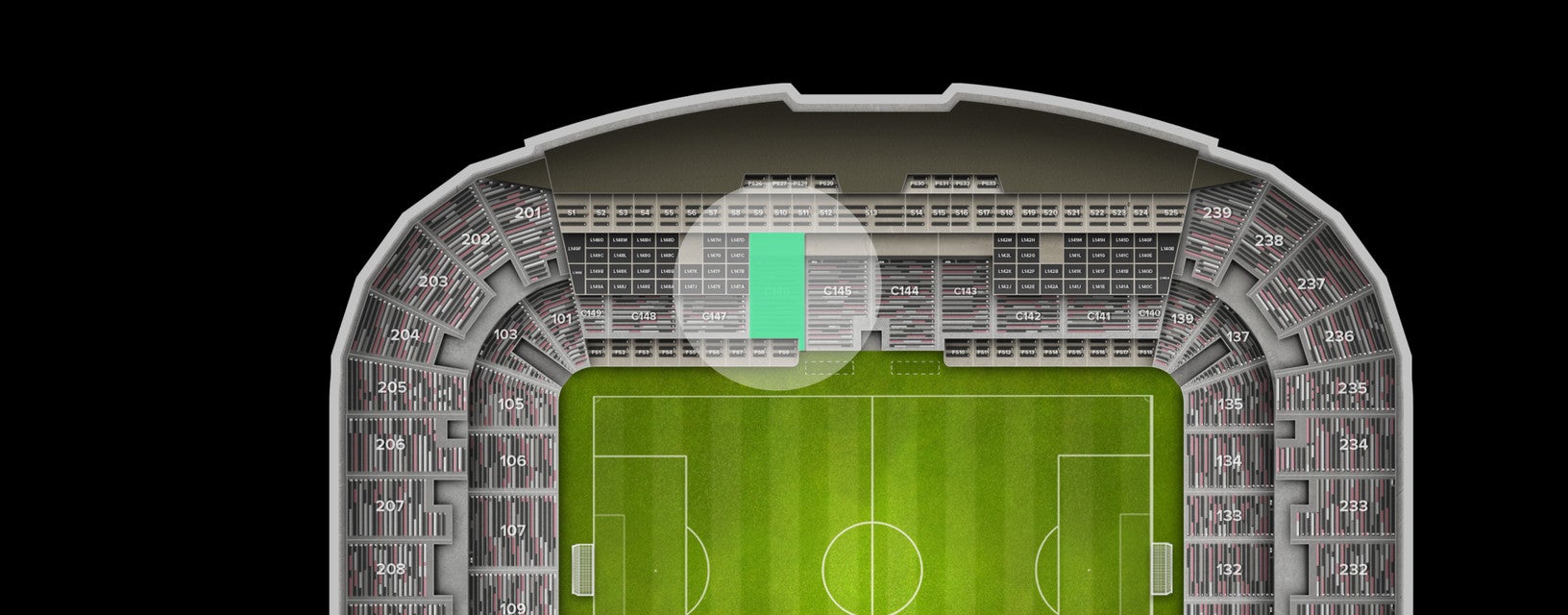 Seat view from Club