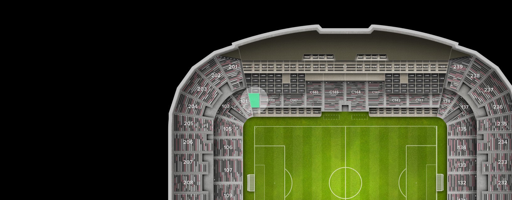 Seat view from Club