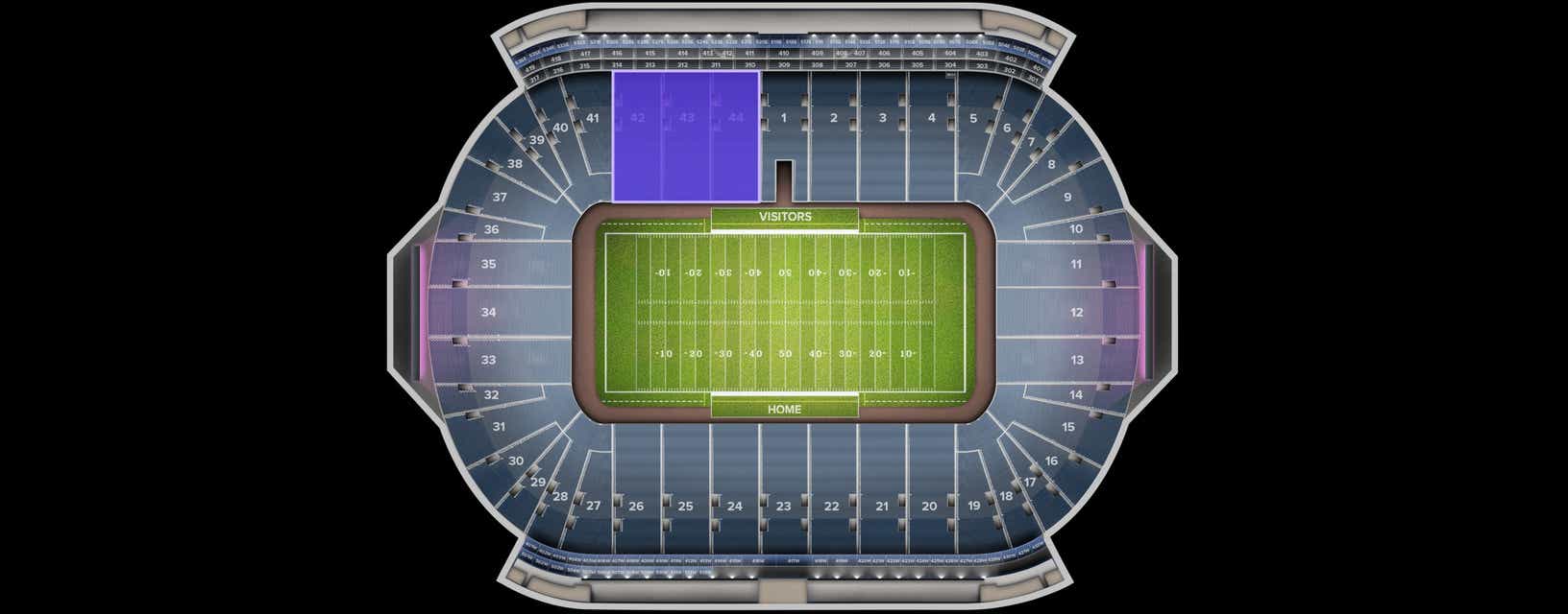 Seat view from Lower Sideline