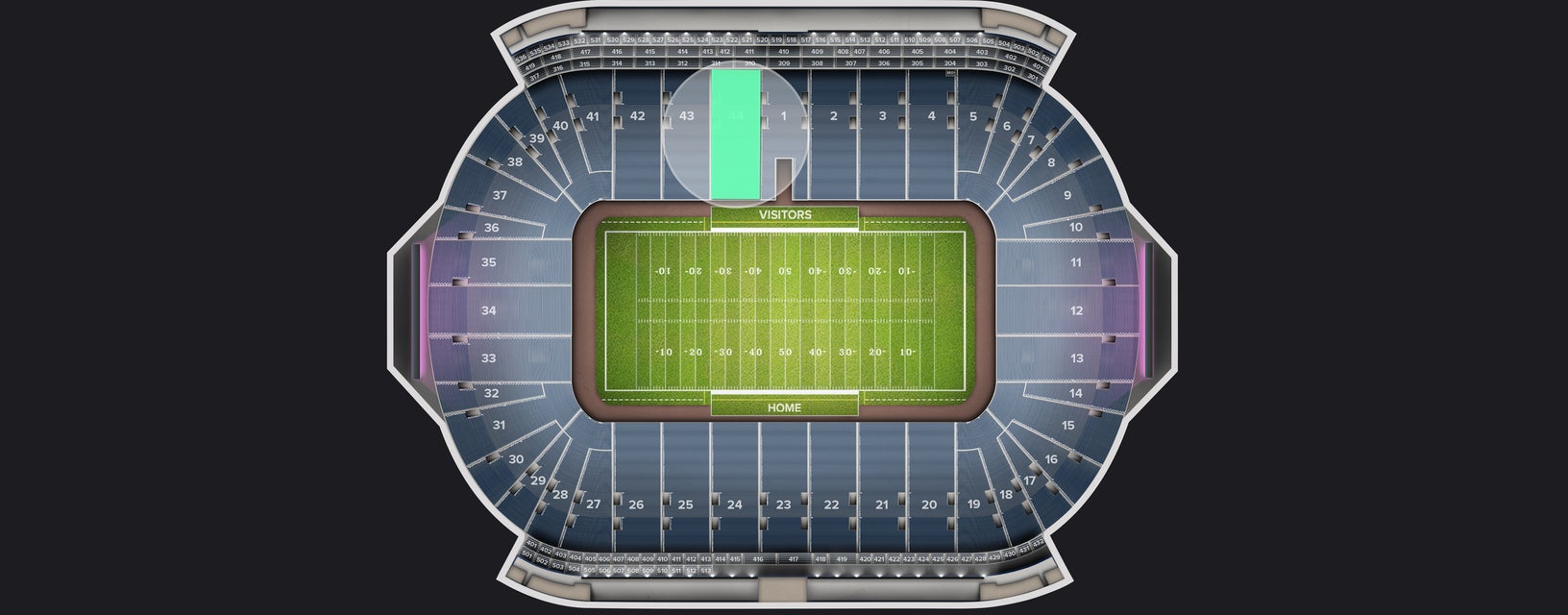 Seat view from Sideline