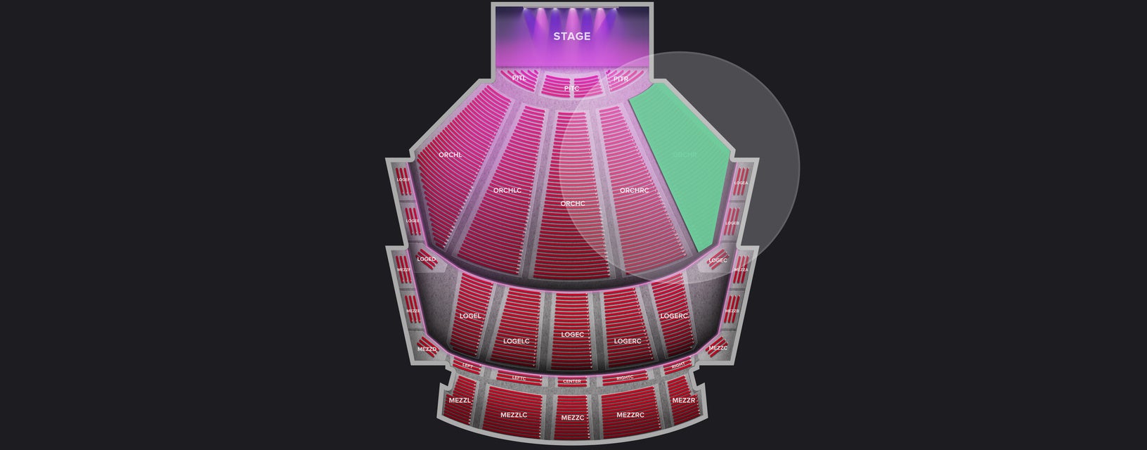 Seat view from Orchestra
