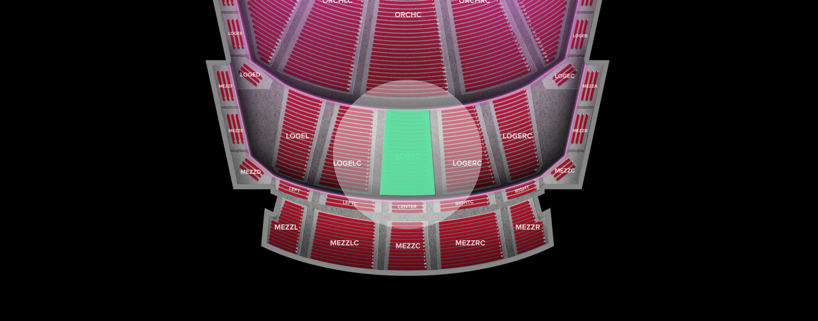 Seat view from Loge