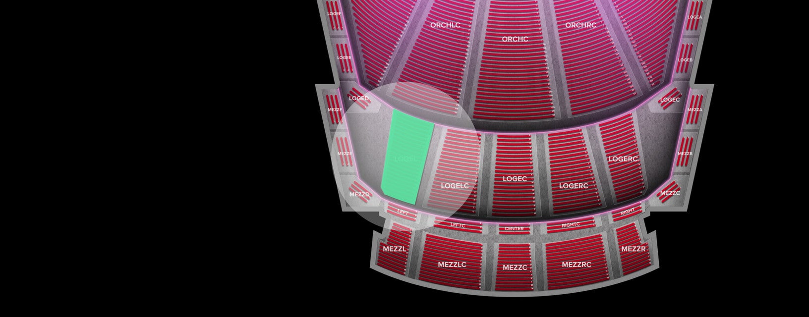 Seat view from Loge
