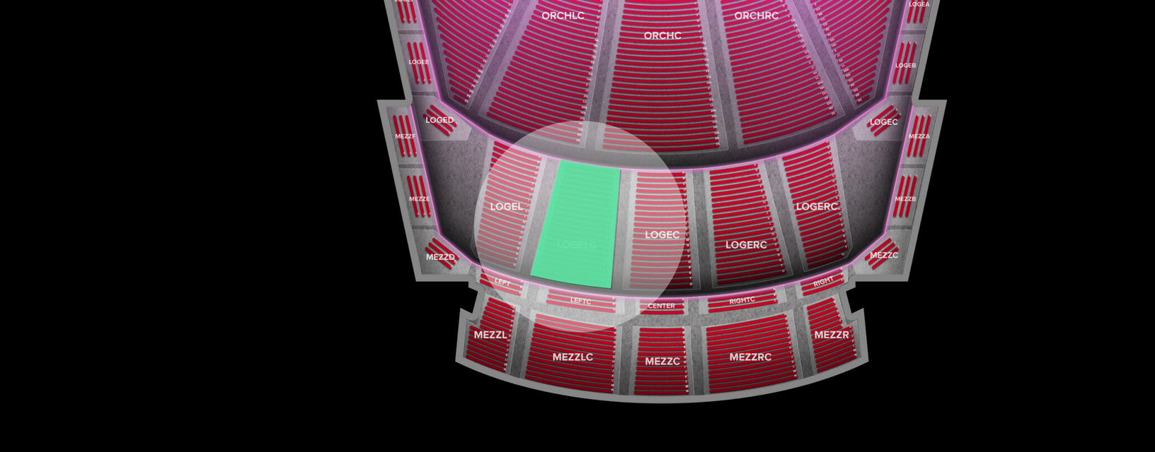 Seat view from Loge