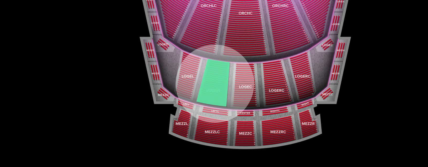 Seat view from Loge
