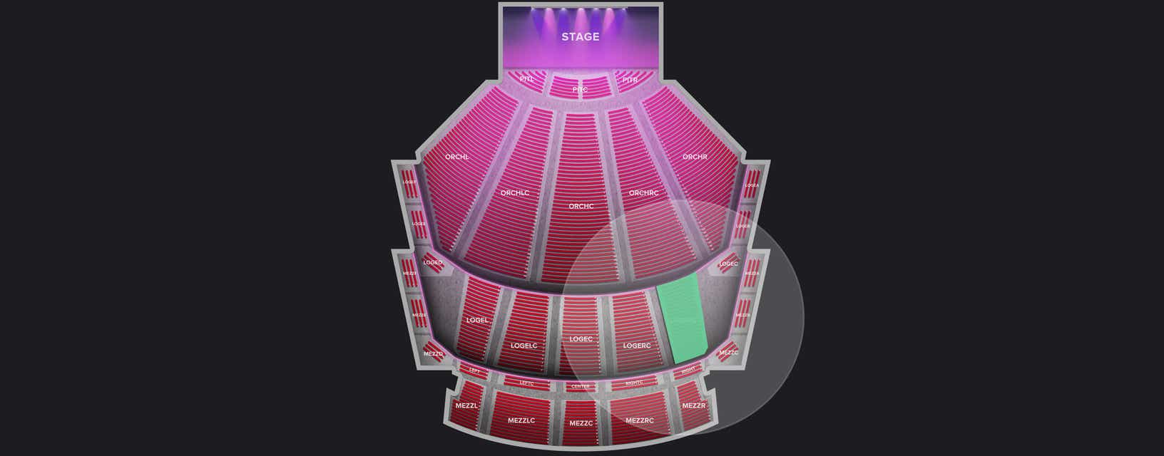 Seat view from Loge