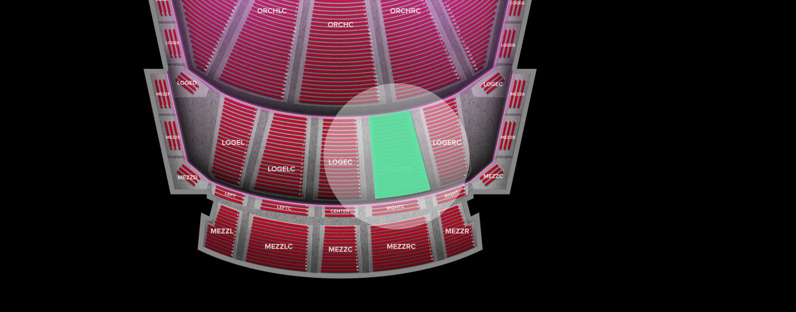 Seat view from Loge