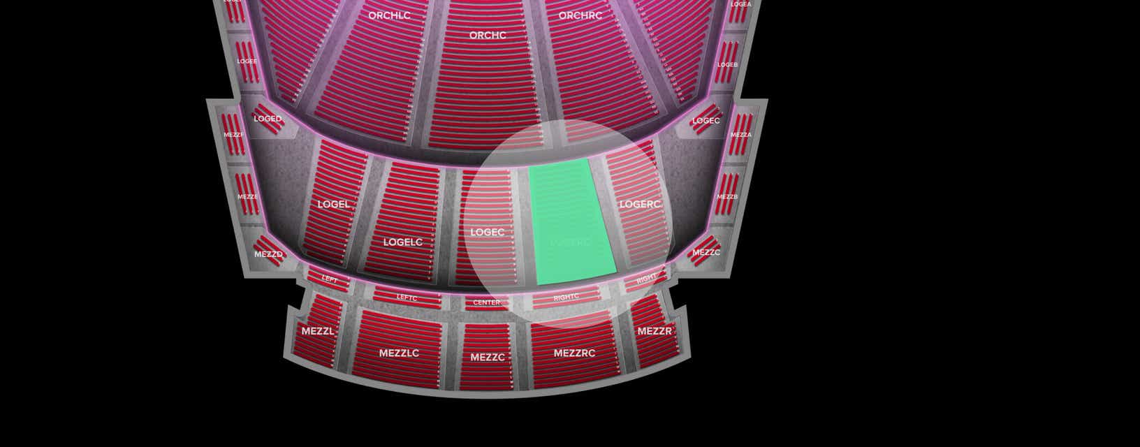 Seat view from Loge