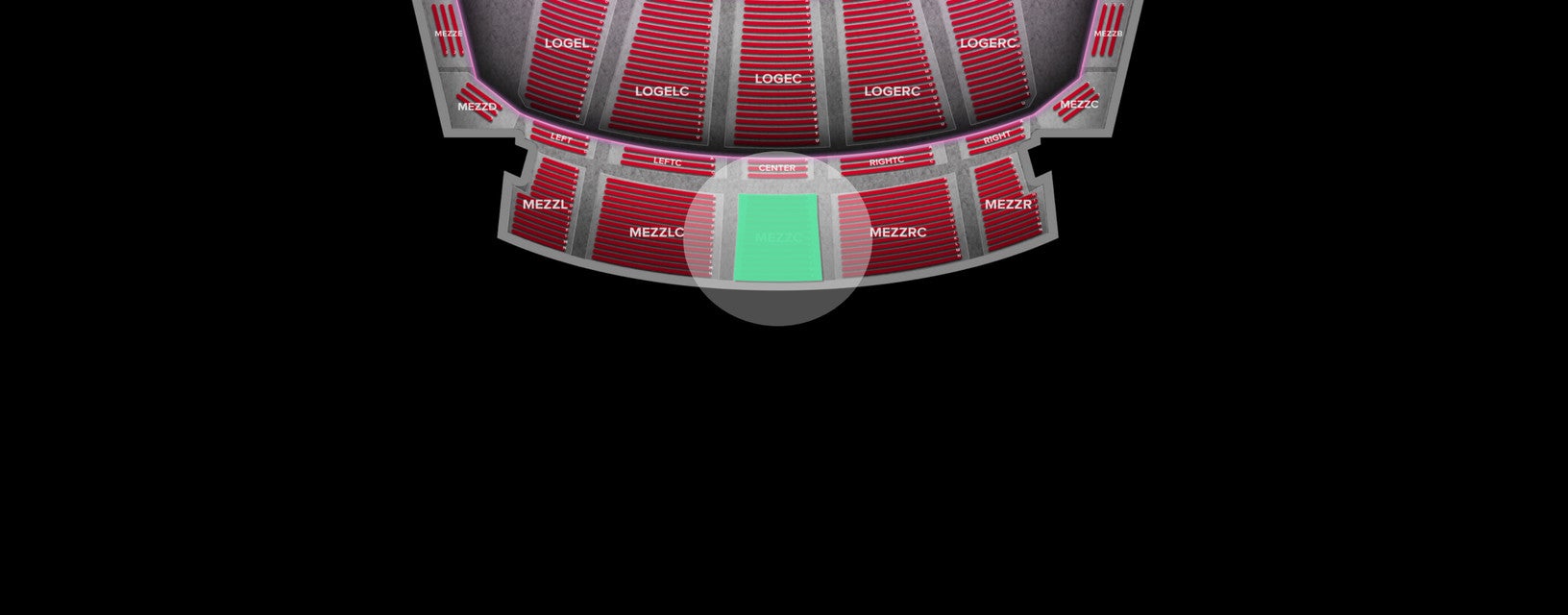 Seat view from Mezzanine