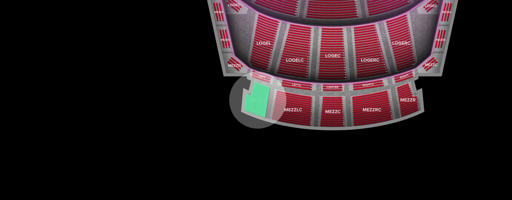 Seat view from Mezzanine