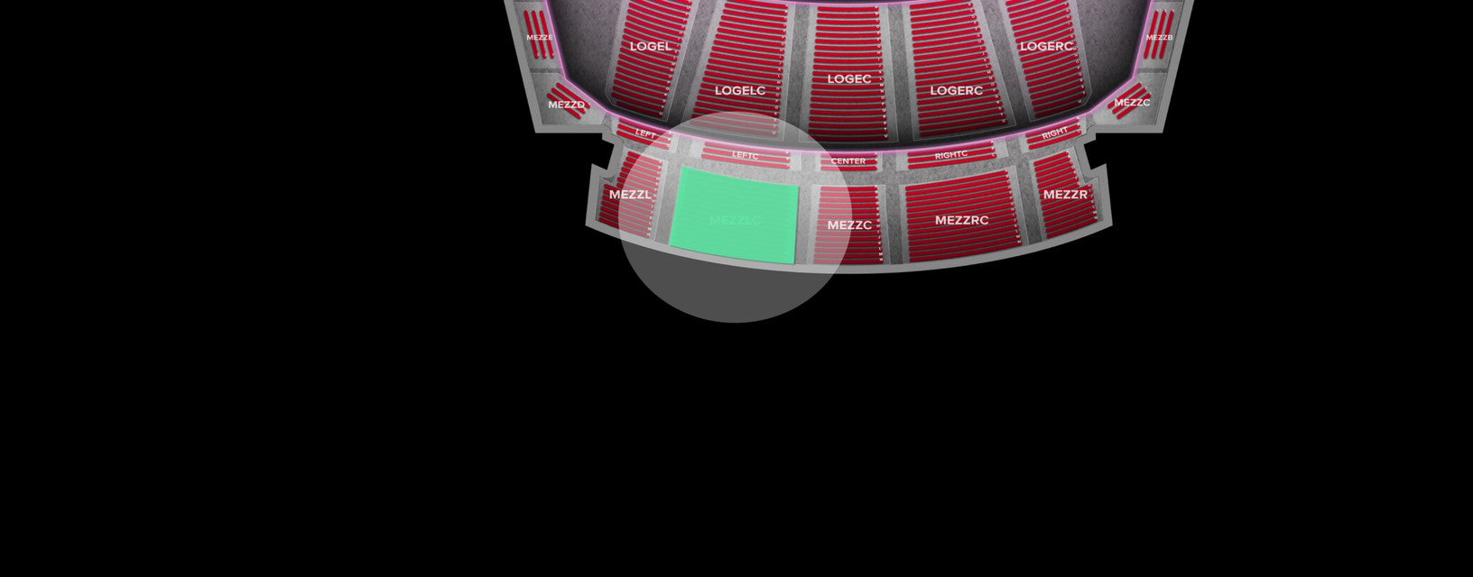 Seat view from Mezzanine