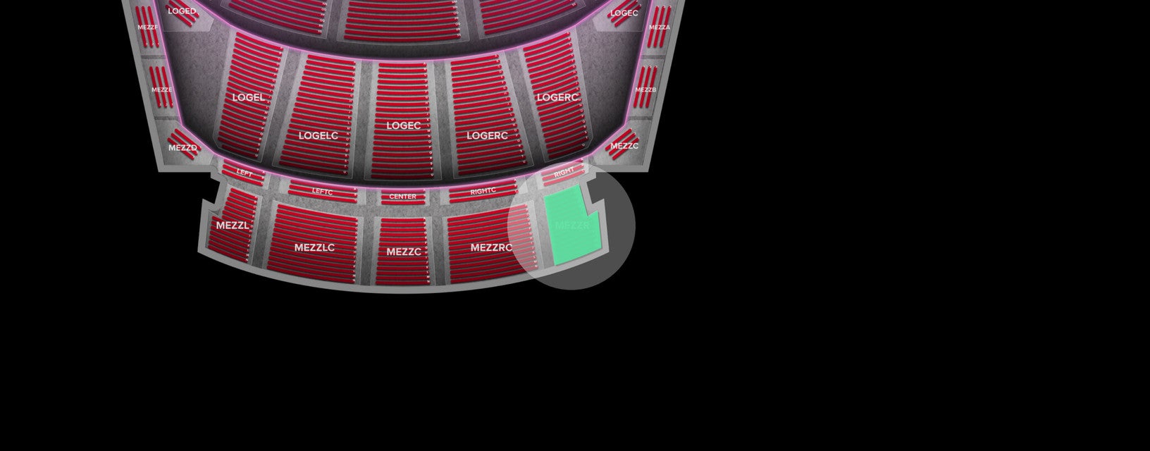 Seat view from Mezzanine