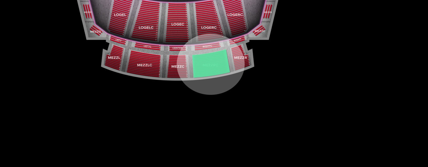 Seat view from Mezzanine