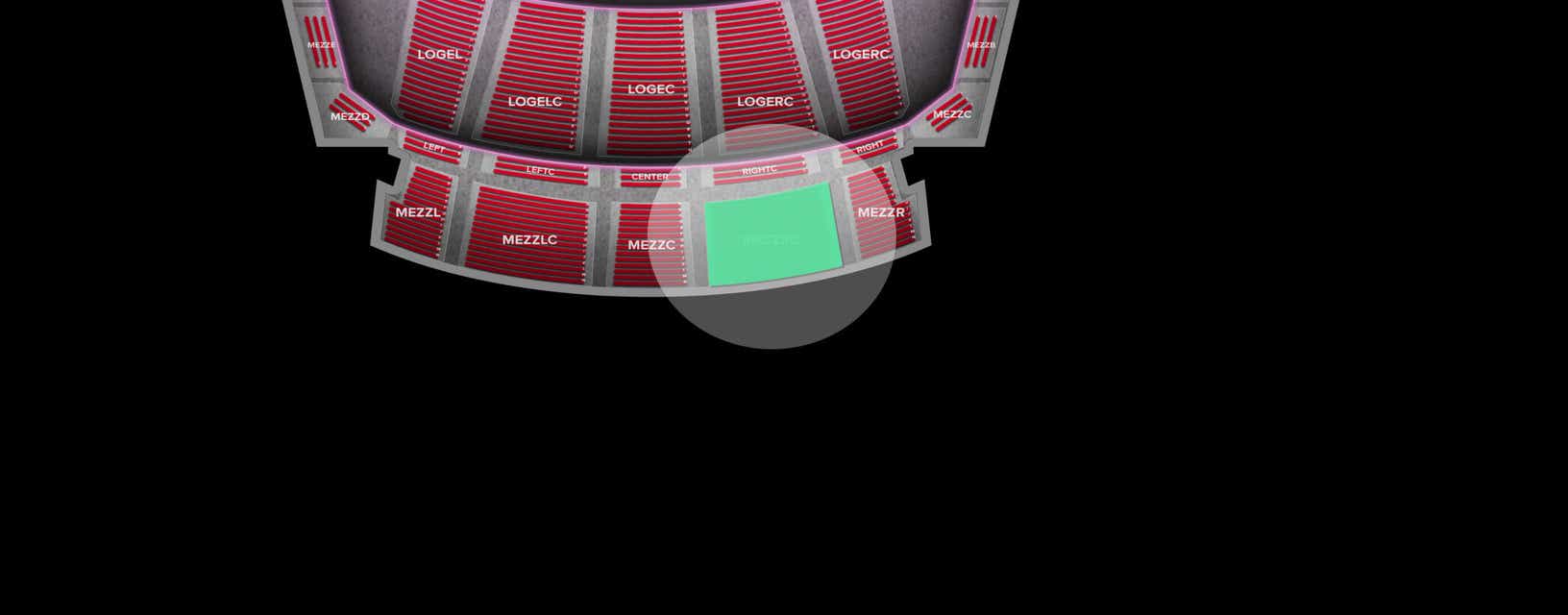 Seat view from Mezzanine