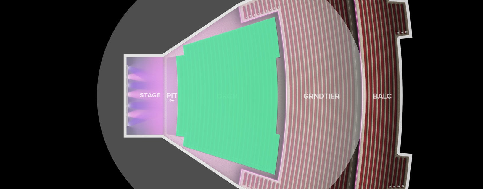Seat view from Orchestra