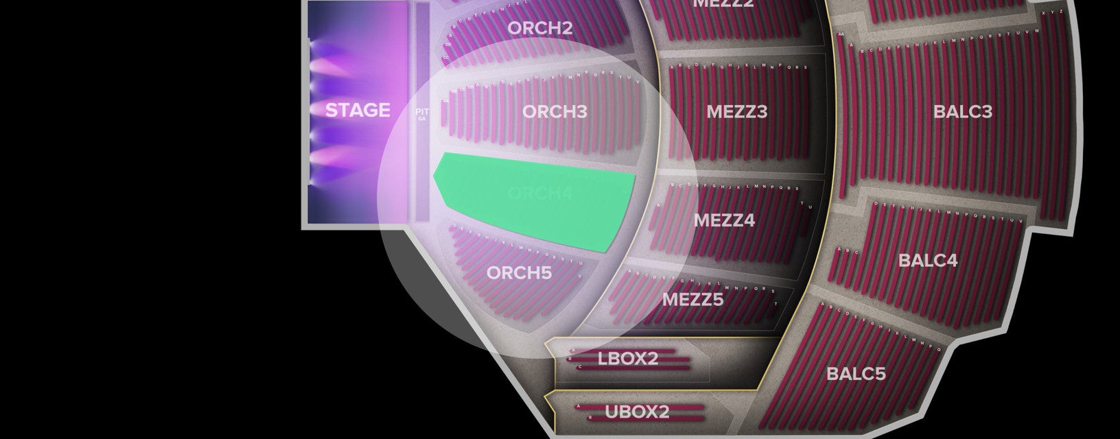 Seat view from Orchestra
