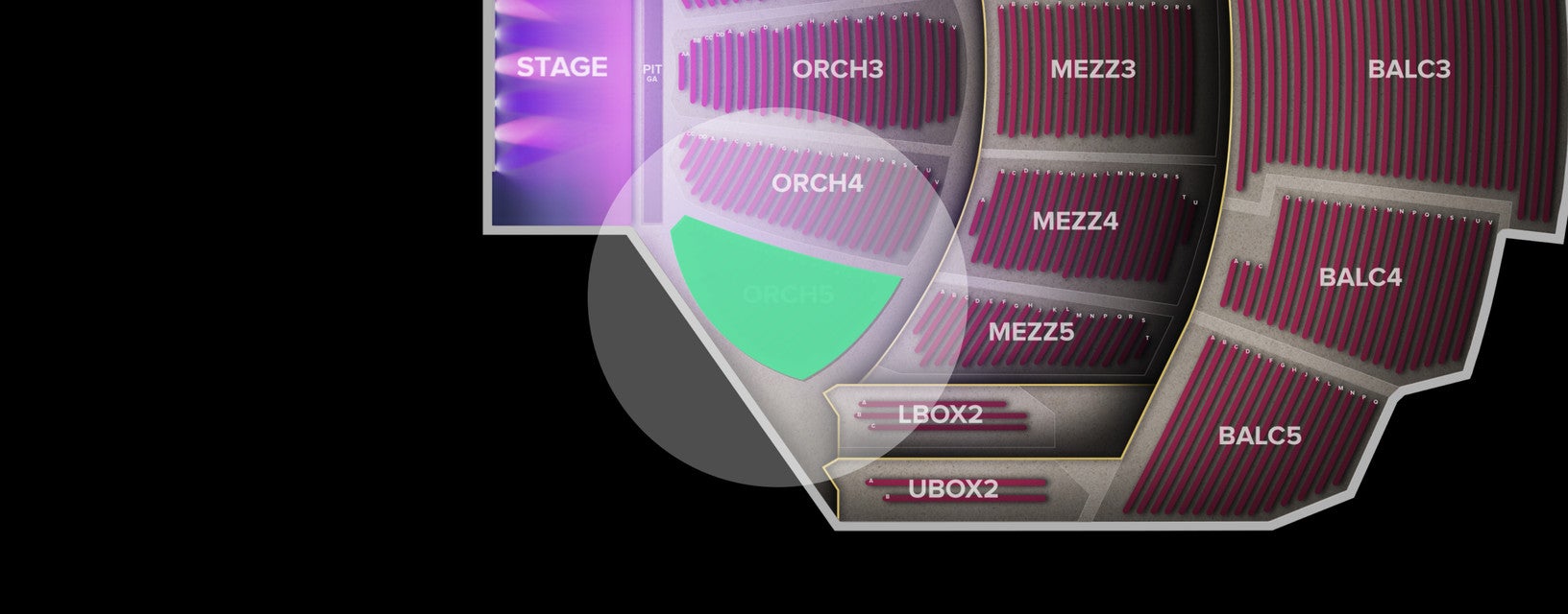 Seat view from Orchestra