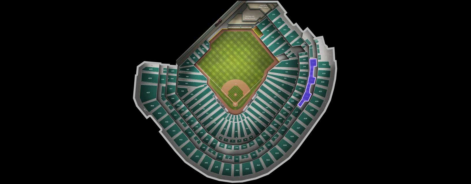 Seat view from Terrace Outfield