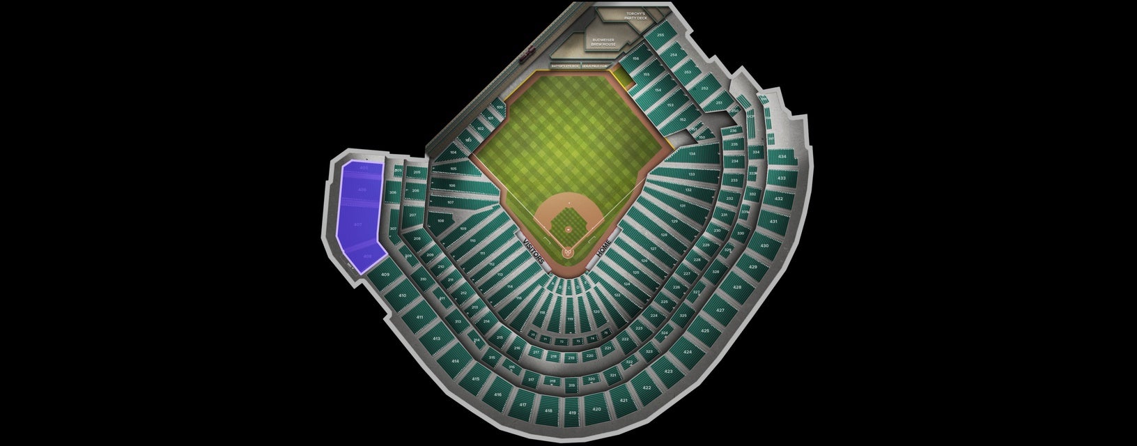 Seat view from Outfield Deck II