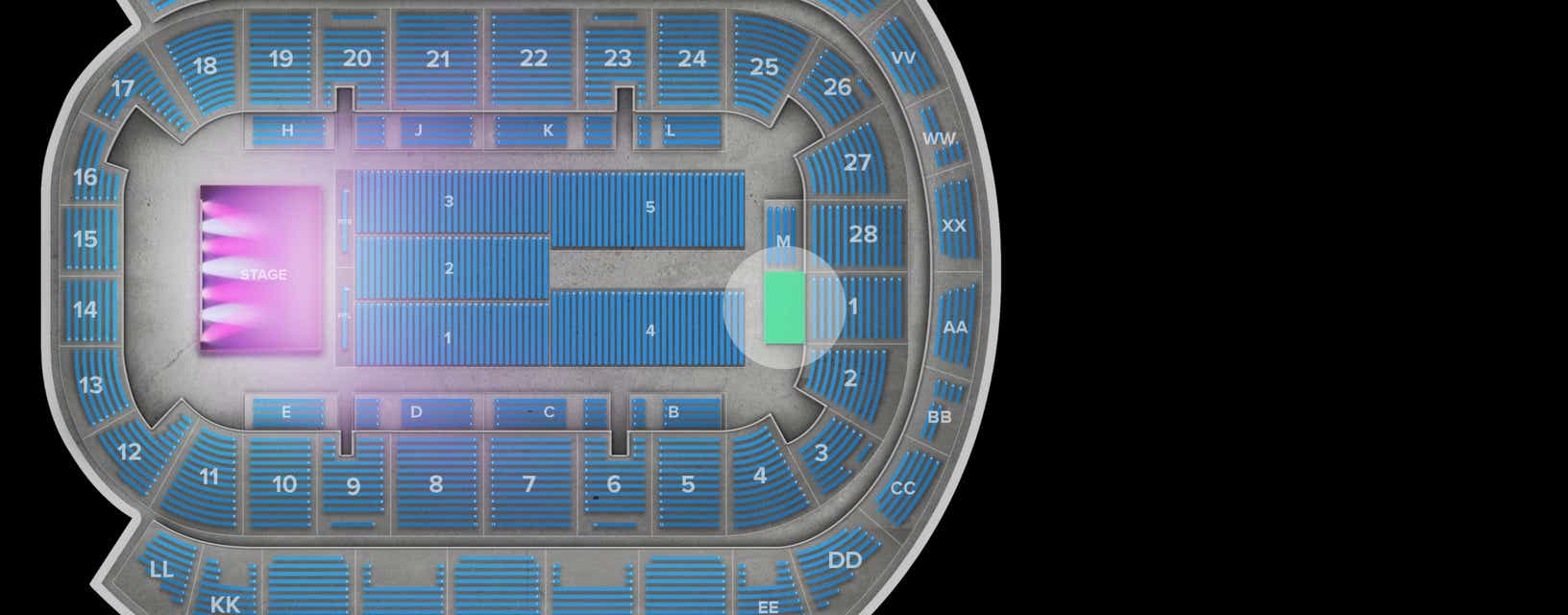 Seat view from Riser