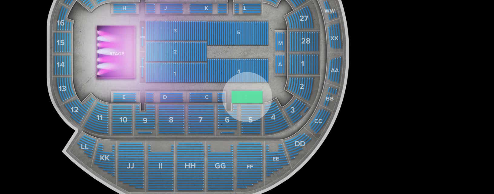 Seat view from Riser