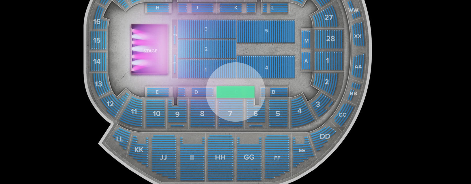 Seat view from Riser
