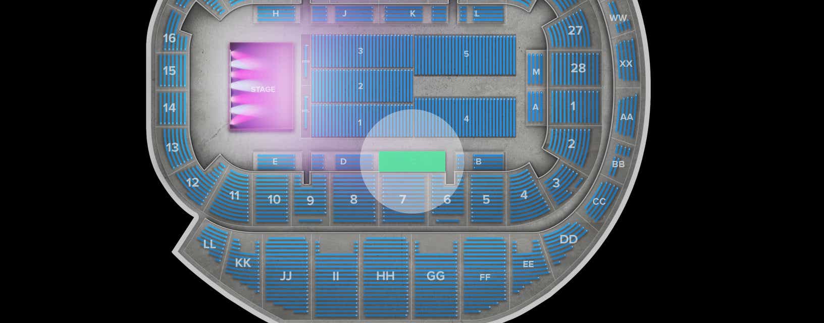 Seat view from Riser