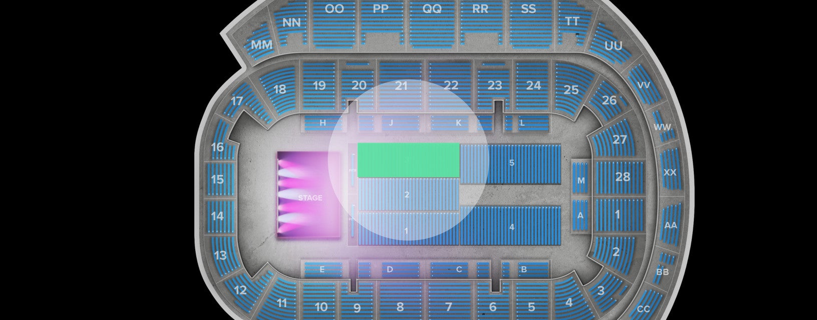 Seat view from Floor