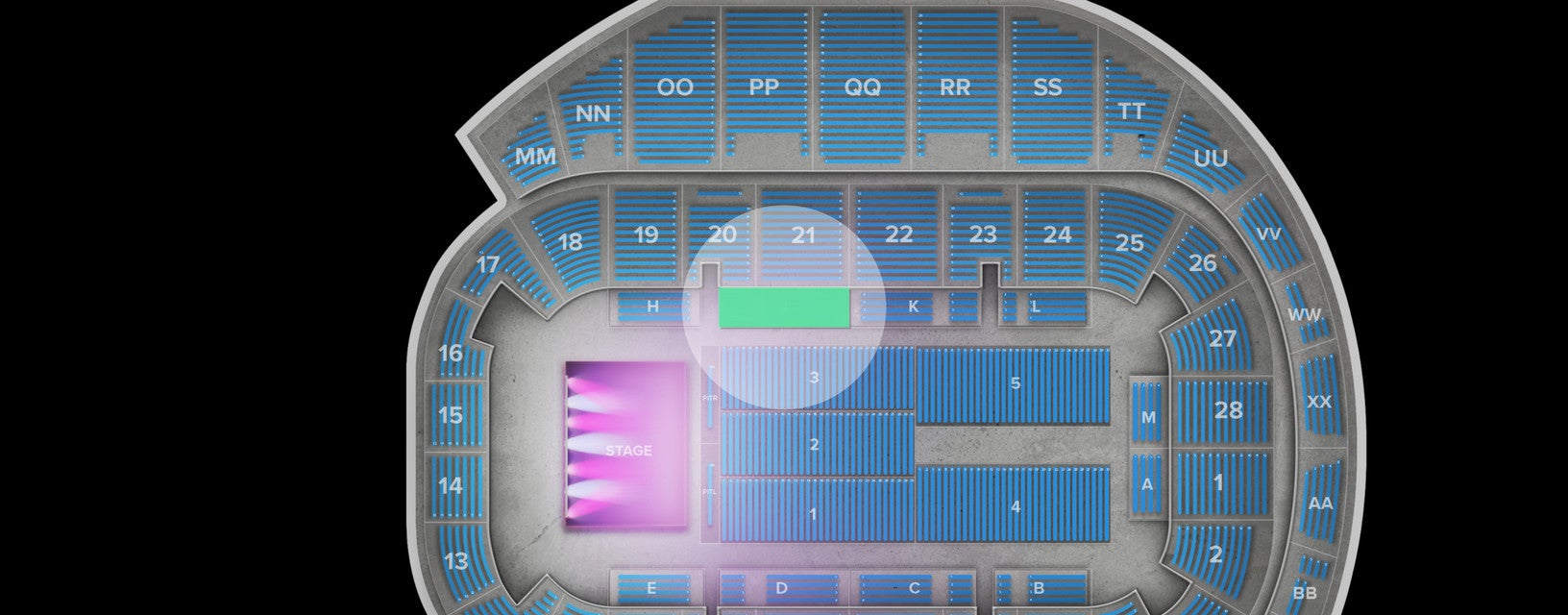 Seat view from Riser