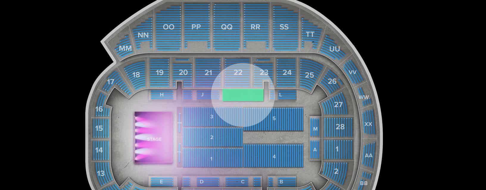 Seat view from Riser