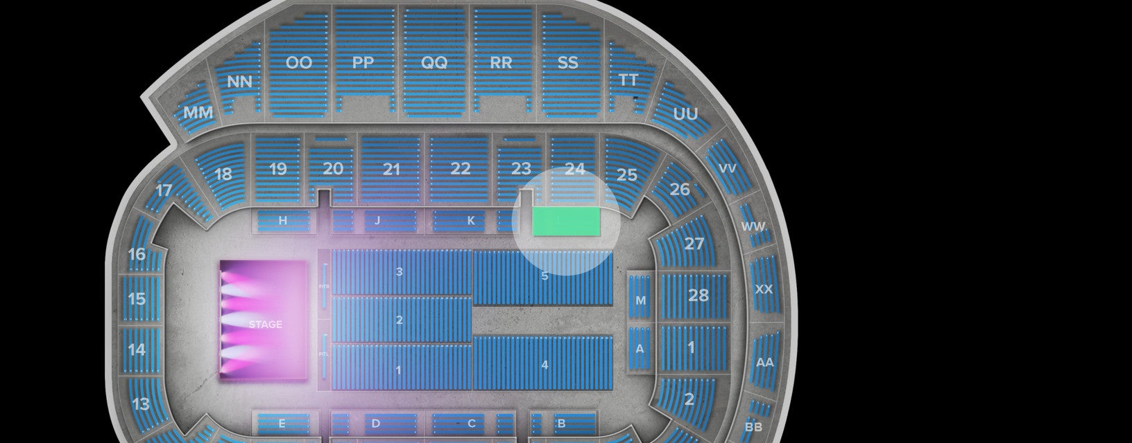 Seat view from Riser